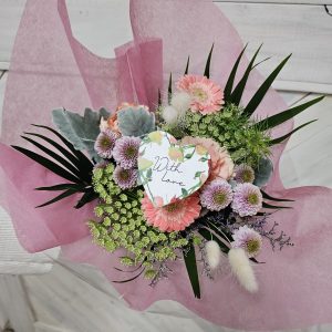 Hand Tied Bouquet Valentine's Inspired